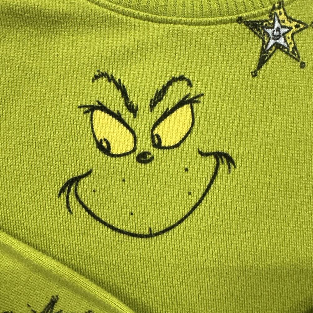 American Eagle Women's Cropped Grinch Lounge Pajama Top Green, Size L - Picture 2 of 5